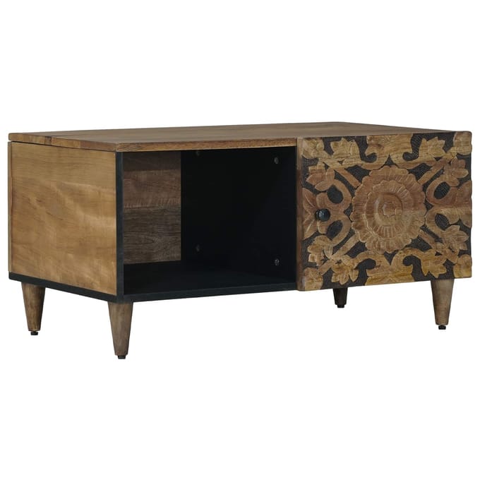 vidaXL - Salontafel - Bruin - 80 - x - 50 - x - 40 - cm - Massief - Mango - Hout