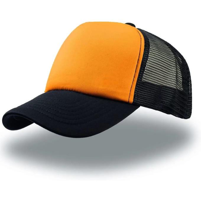 Atlantis Headwear Rapper Cap AT505 - Yellow/Black/Black - One size