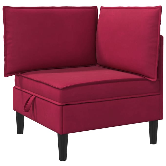 vidaXL - Sofa - met - opslag - Wijnrood - Fluweel