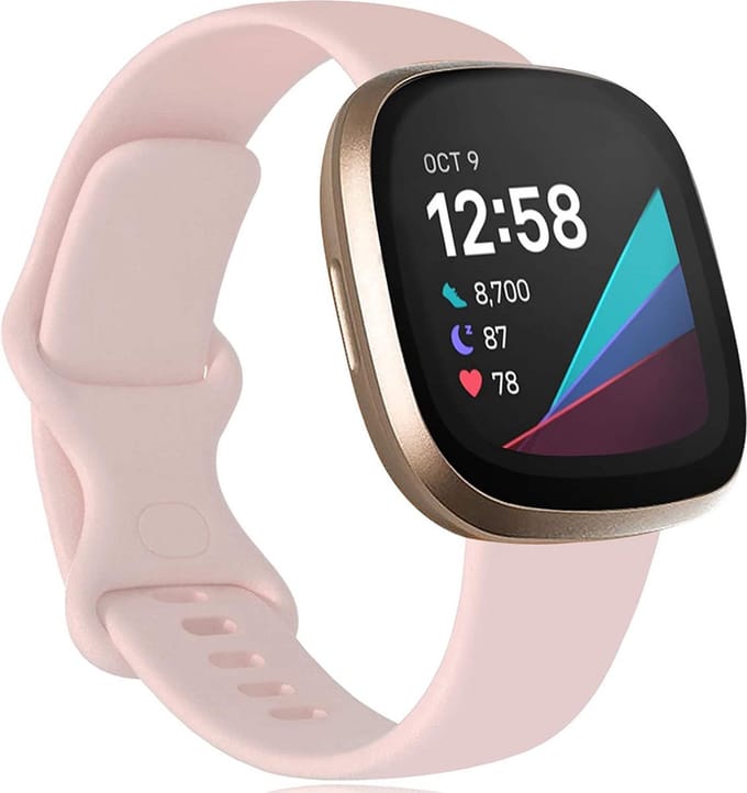 Bandje geschikt voor Fitbit Versa 3 - Roze Siliconen Band