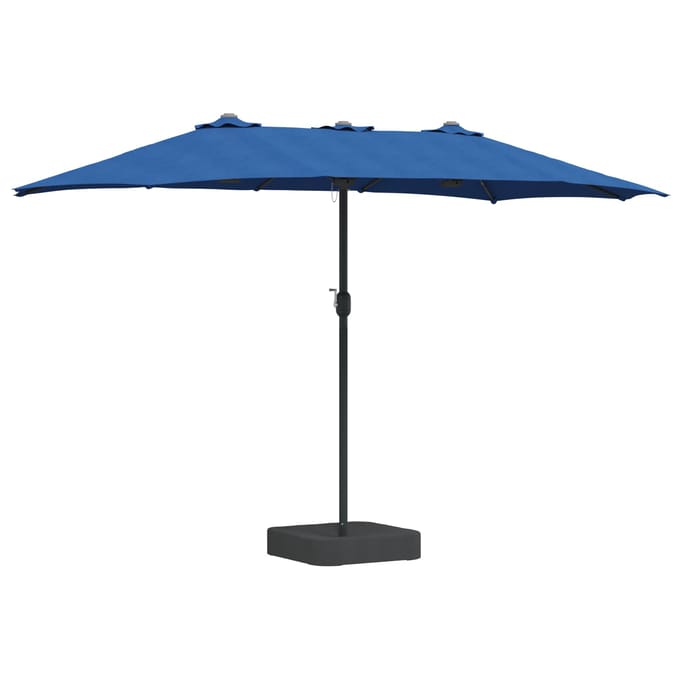 vidaXL - Tuinparasol - 385 - x - 209 - x - 244 - cm - Polyester - Azuurblauw