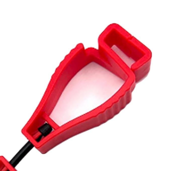 Handschoenenclip van kunststof, antislip, handsfree, multifunctioneel, draagbaar, herbruikbaar, rood red