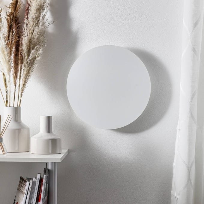 Escale Blade LED wandlamp, mat wit, Ø 34 cm
