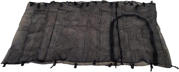 Trampoline Veiligheidsnet - Omrandingsnet Springbed - Veilig Springen - UV-bestendig Scheurbestendig - 15 meter - Zwart