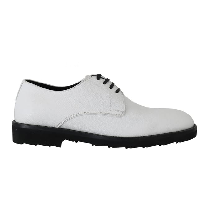 Dolce & Gabbana Witte Leren Derby Formele Schoenen