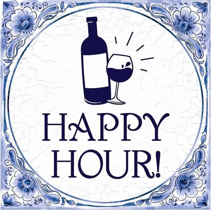 Tegels delfts blauw - Happy hour!