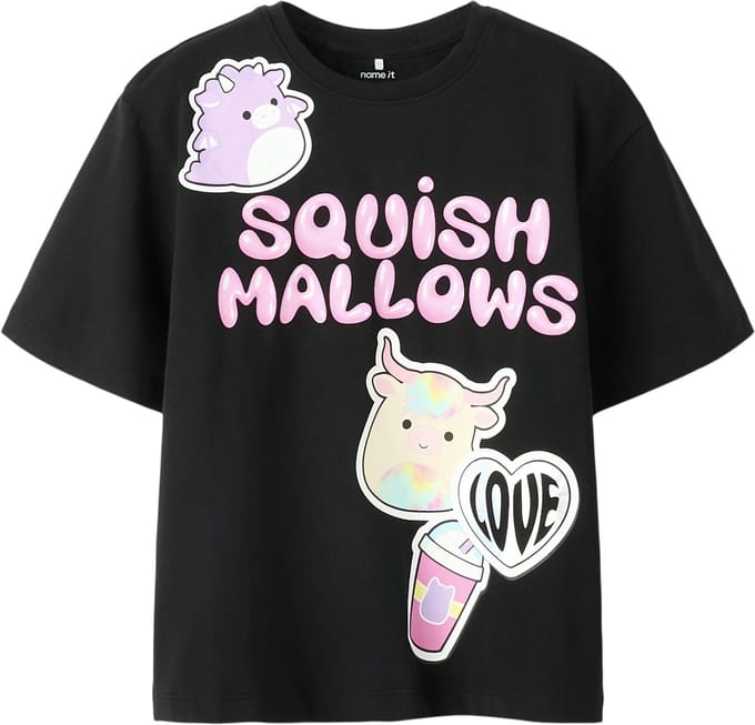 NAME IT - NKFMOSA SQUISH NREG SS TOP BOX BFU - Meisjes - T-shirts