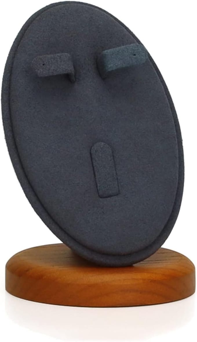 Sieradenhouder Displayrek - Sieradenstandaard Organizer - Sieraden Presenteren - Zachte Microvezel Voering - 7x10.5 cm - Blauw