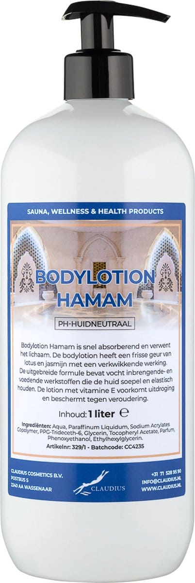 Bodylotion Hamam 1 Liter - met gratis pomp