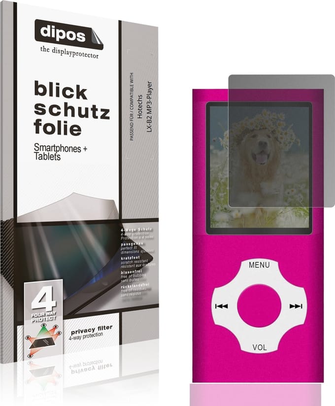 dipos – Matte Privacy Screenprotector geschikt voor Hotechs LX-B2 MP3-Player | Anti-Spy Beschermfolie