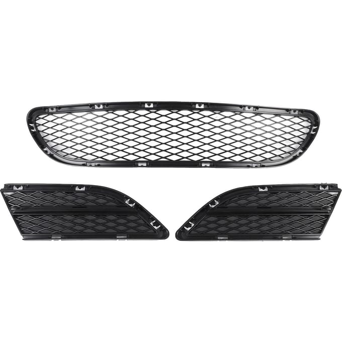 Voorbumper Ondergrille 51117198906 Voorgrille met Mistlichtgrille voor 3 Serie E90 E91 black