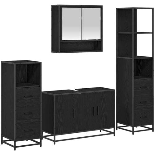 vidaXL - Badkamermeubel - Set - 3 - st - Artisan - Eiken - 35 - x - 37,5 - x - 166 - cm
