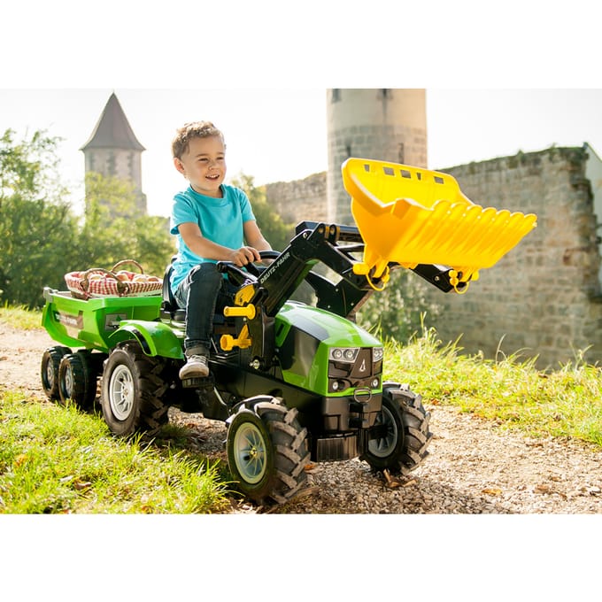 Rolly Toys Traptractor Deutz Met Frontlader En Luchtbanden 5125