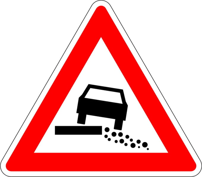 Zachte berm sticker 200 mm