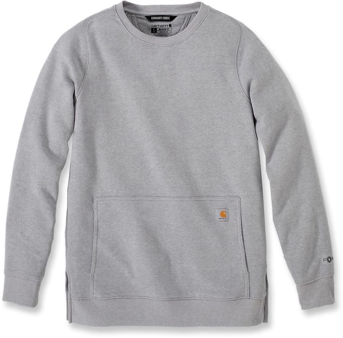 Carhartt Dames Relaxed F-it, lichtgewicht sweatshirt in de kleur Asphalt Heather