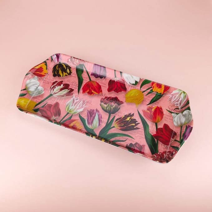 Dienblad - Melamine - Holland Tulpen Roze - 30 x 15 cm
