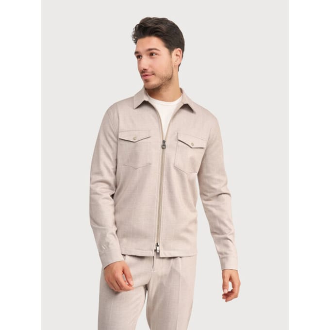 Overshirt zand Blue Industry borstzakken