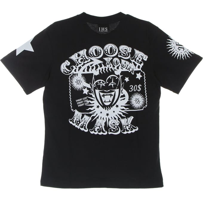 Mannen shirt Kies uw masker zwart
