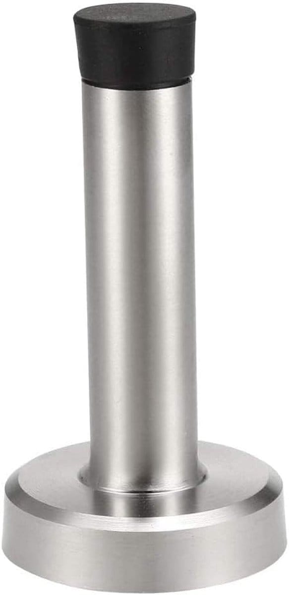 Deurstopper Set - Deur Buffer - Muren Beschermen - Geluiddempend Rubber - 200 mm Hoogte - Zilver Zwart