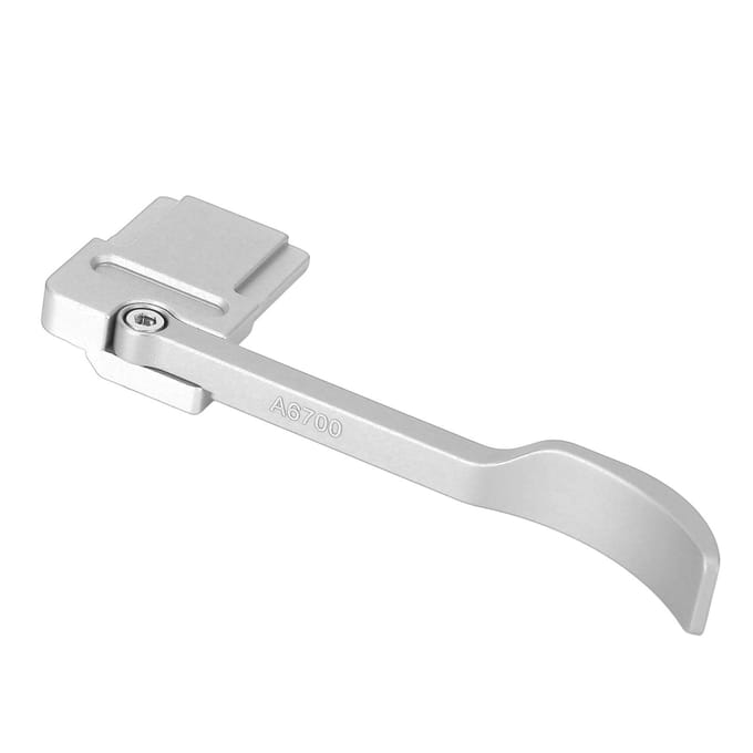 Hot Shoe Duim Omhoog Rust Handgreep voor A6700 Camera Aluminiumlegering Ergonomisch Ontwerp Zilver zilver