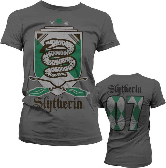 Harry Potter Dames Tshirt -S- Slytherin 07 Grijs