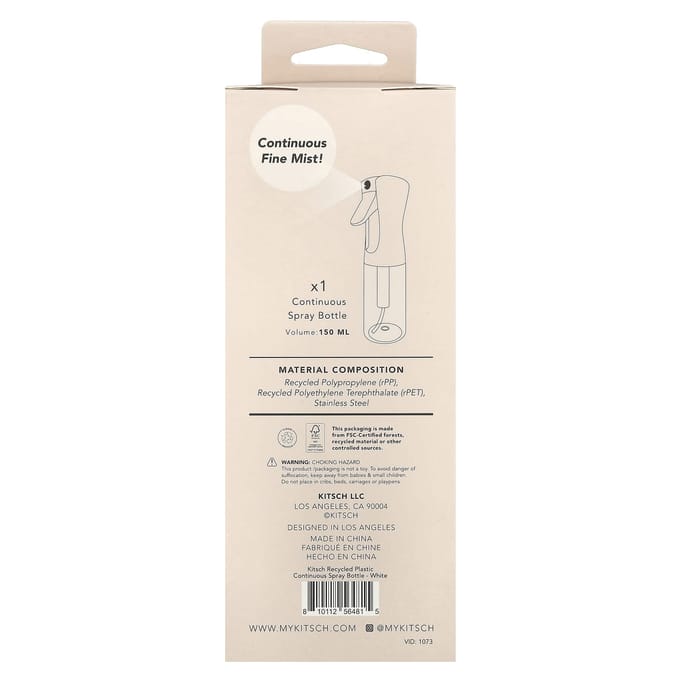 Kitsch, vaporisateur à brume continue, blanc, 1 pièce, 150 ml white