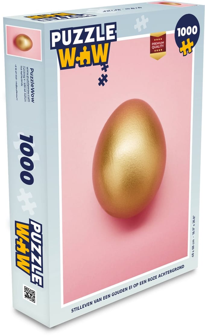 Puzzel Ei - Goud - Roze - Legpuzzel - Puzzel 1000 stukjes volwassenen