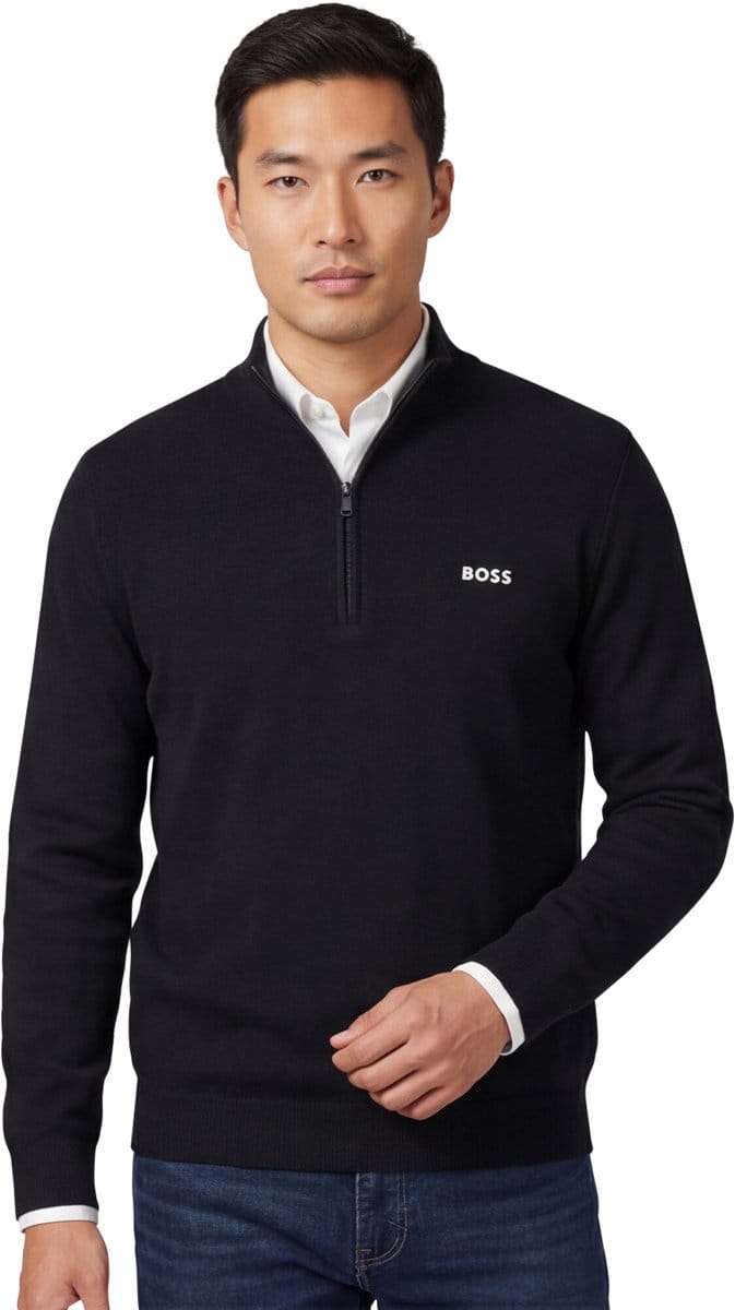 Regular fit pullover met scheerwol model 'KN_Momentum-X QZ'