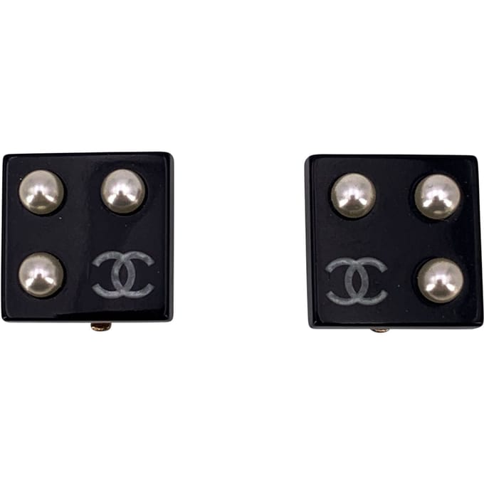 Chanel Plastic Oorbellen CC