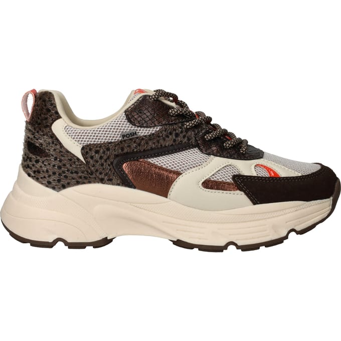 POSH by Poelman Sneakers - Dames - Bruin - Maat:41