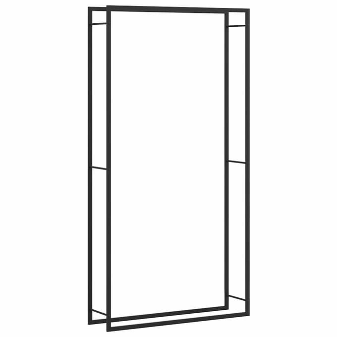 vidaXL - Haardhoutrek - 110x28x214 - cm - staal - matzwart