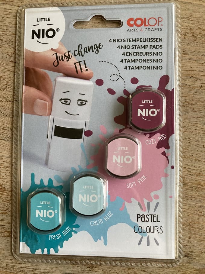COLOP little NIO Vervangingsstempelkussen – Set van 4 Pastelkleuren