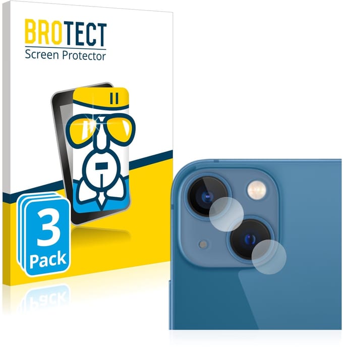 Screenprotector 3 Stuks voor Apple iPhone 13 mini (ALLEEN Camera Lens) Beschermglas transparant