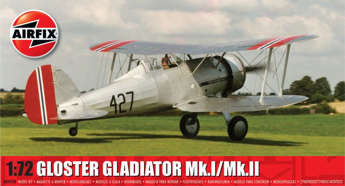 Airfix Modelbouwpakket Vliegtuigen - 02052B Gloster Gladiator Mk.I/II - Propeller Vliegtuig Plastic - 1:72 - Modelbouw