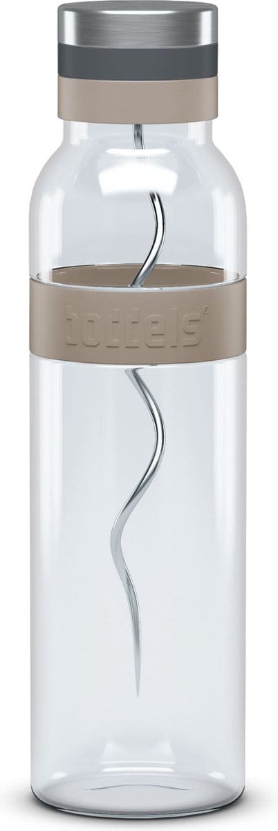 Karaf met Spies en Filter, 1.1 L, Glas, Siliconen, Taupe - Boddels | Sund