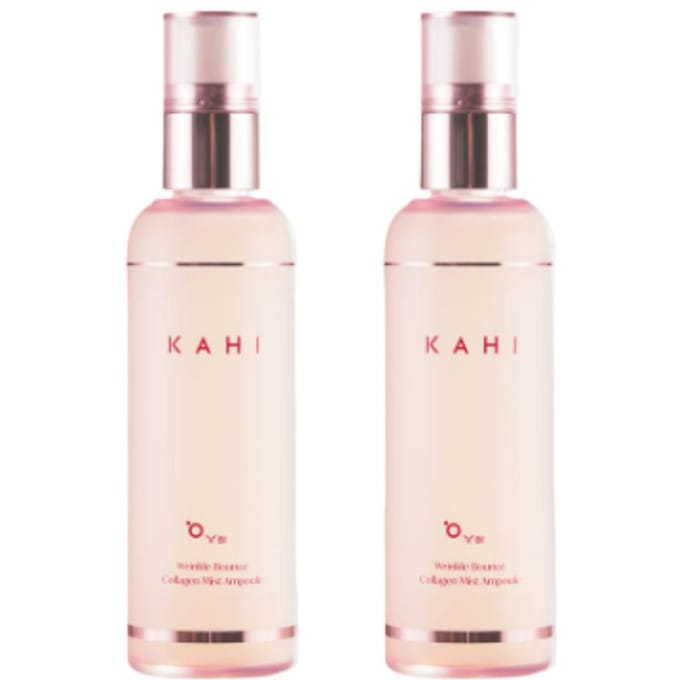 Kahi Wrinkle Bounce Collagen Mist Ampoule 120ml × 2 Hydrating & Elasticity-Boosting Facial Mist gray
