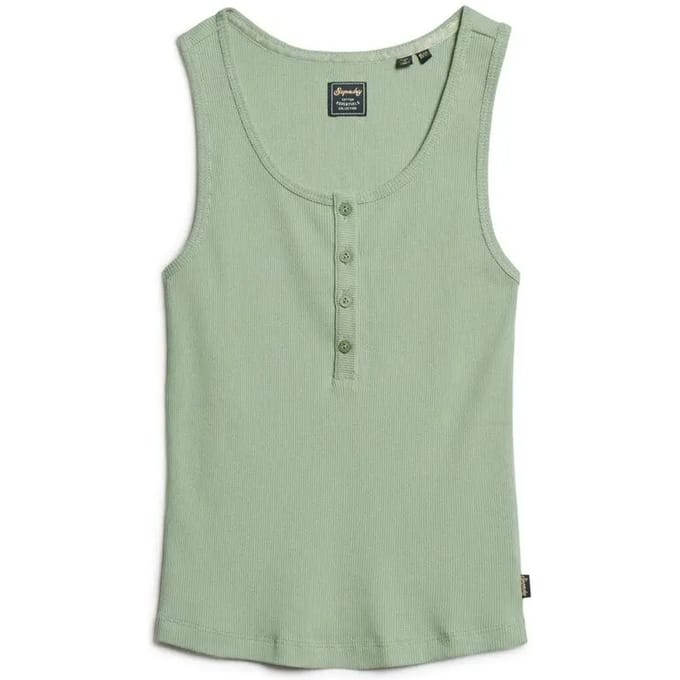 Superdry - Athletic Essentials hemdtopje met knopen - Dames - Vesten