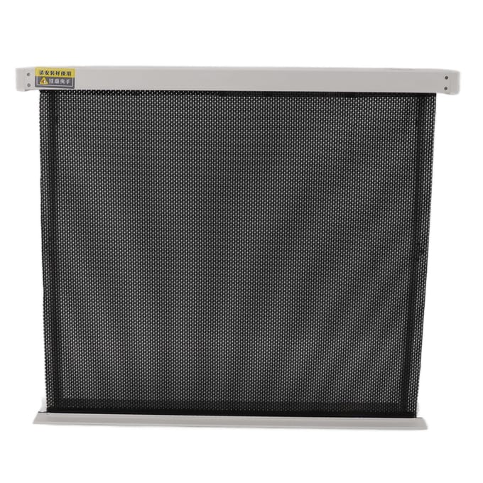 Intrekbaar Kledingrek met Sjabloon Wandmontage Mesh Ademend Platform Aluminium Wasgoed wit