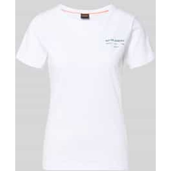 regular fit T-shirt van puur katoen model 'C-Elove_4'