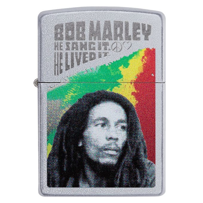 Bob Marley Zippo - Satin Chrome Unisex Aansteker - Neutraal - Standard
