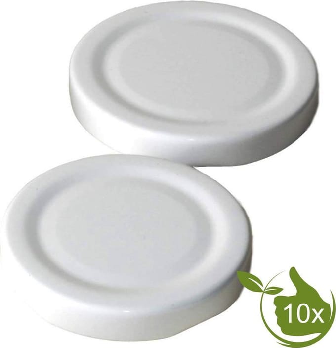 Twist-off deksel 48 mm wit 10 stuks