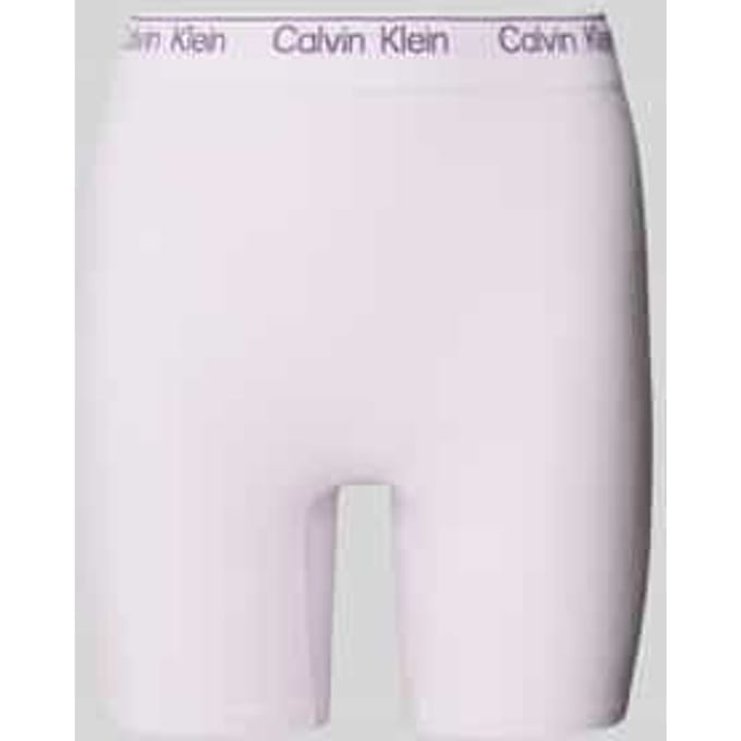Broek met elastische band met label