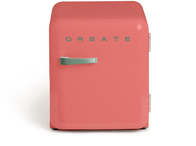 CREATE - Koelkast in retrostijl - Terracotta - Handvat Sage - FRIDGE RETRO 48L