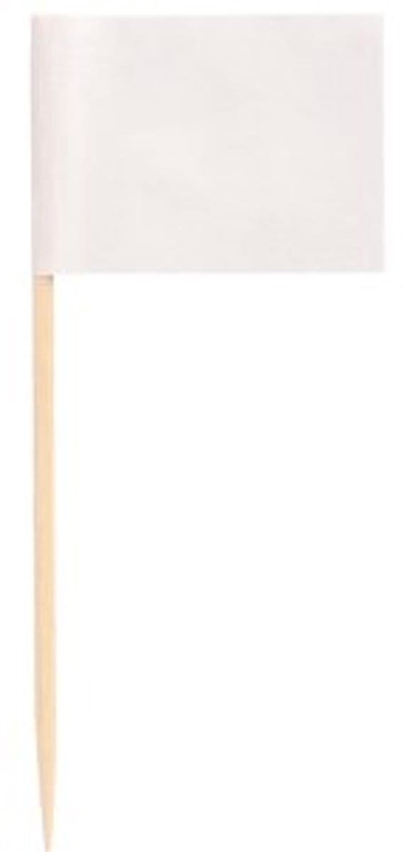 500 Decoprikkers 8 cm wit