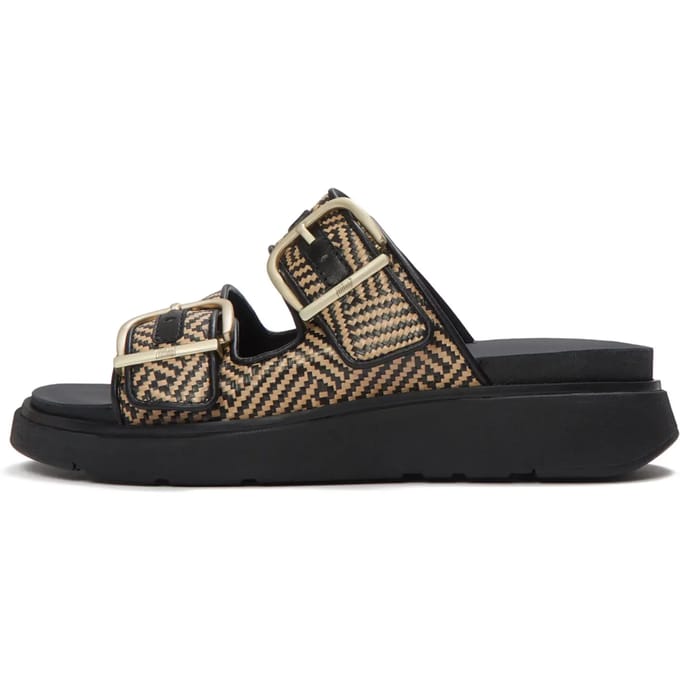 Fitflop Gen-FF Gen-FF gespsandalen van bedrukt leer