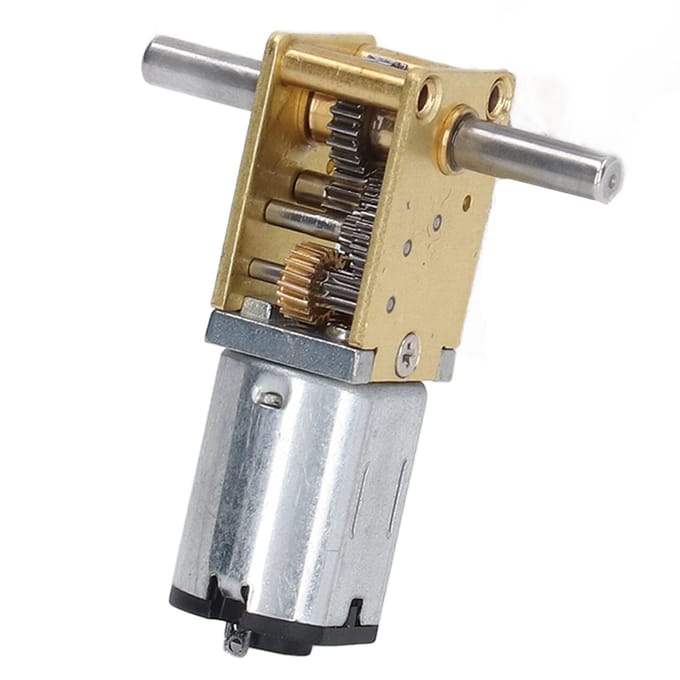 DC6V 190RPM Tandwielmotor met Bevestigingsbeugel Dubbele As Wormwiel Vertraging Micro Motor voor