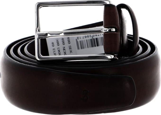 SADDLER Leren Riem Flen Belt W105 Dark Brown Bruine