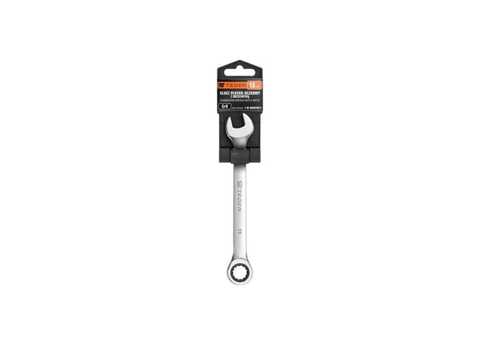 Ringsteeksleutel met ratel 13 mm CRV TEGER