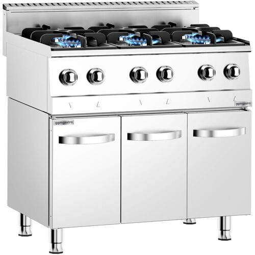 GGM Gastro Gasherd - 19,5 kW - 6 Brenner - inkl. Unterschrank