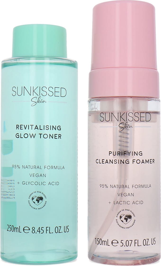 Sunkissed Purifying Cleansing Foamer + Revitalising Glow Toner - 150 ml - 250 ml